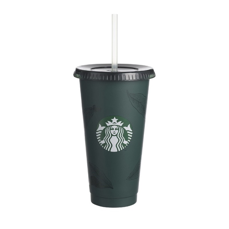 Starbucks Reusable Cold Cup Green Tumbler Straw Gelas 24oz Venti Gelas Plastik Sedotan Termurah