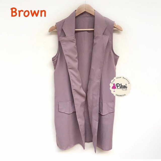 Blazer wanita mura / blazer tanpa lengan cantik / outer kantor wanita polos / blazer sleeveless 1963