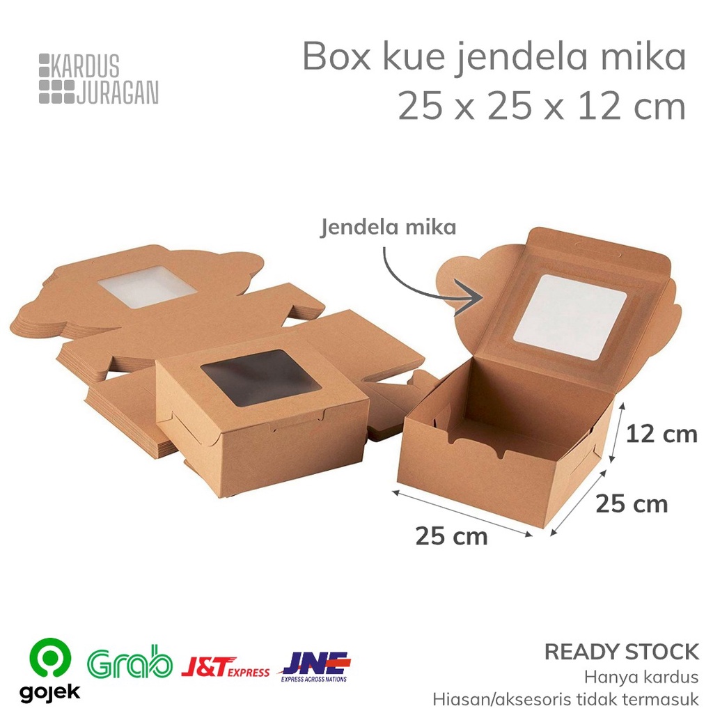 

Box Kue 25 x 25 x 12 cm Polos | Pastry Box | Cake Box