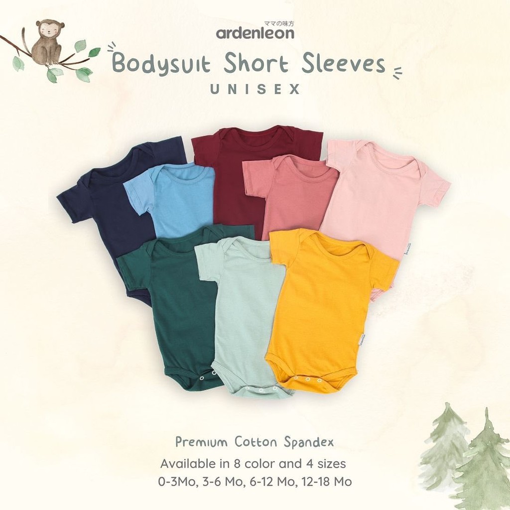 Ardenleon Bodysuit short sleeves / Baju Bayi