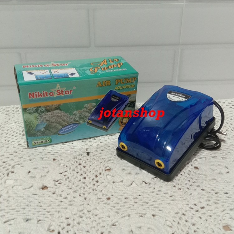 Nikita Star 2 lubang NS318A NS 318 A  mesin Aerator Air Pump gelembung udara