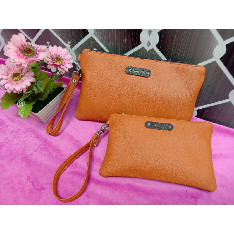 Clutch wanita kuning kunyit /Dompet wanita