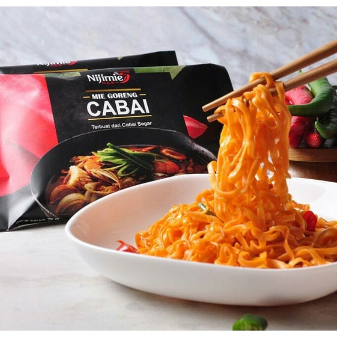 

Mie Cabai (80gr)+bumbu/ NON MSG/ mie sehat/ mie organik /Zumami