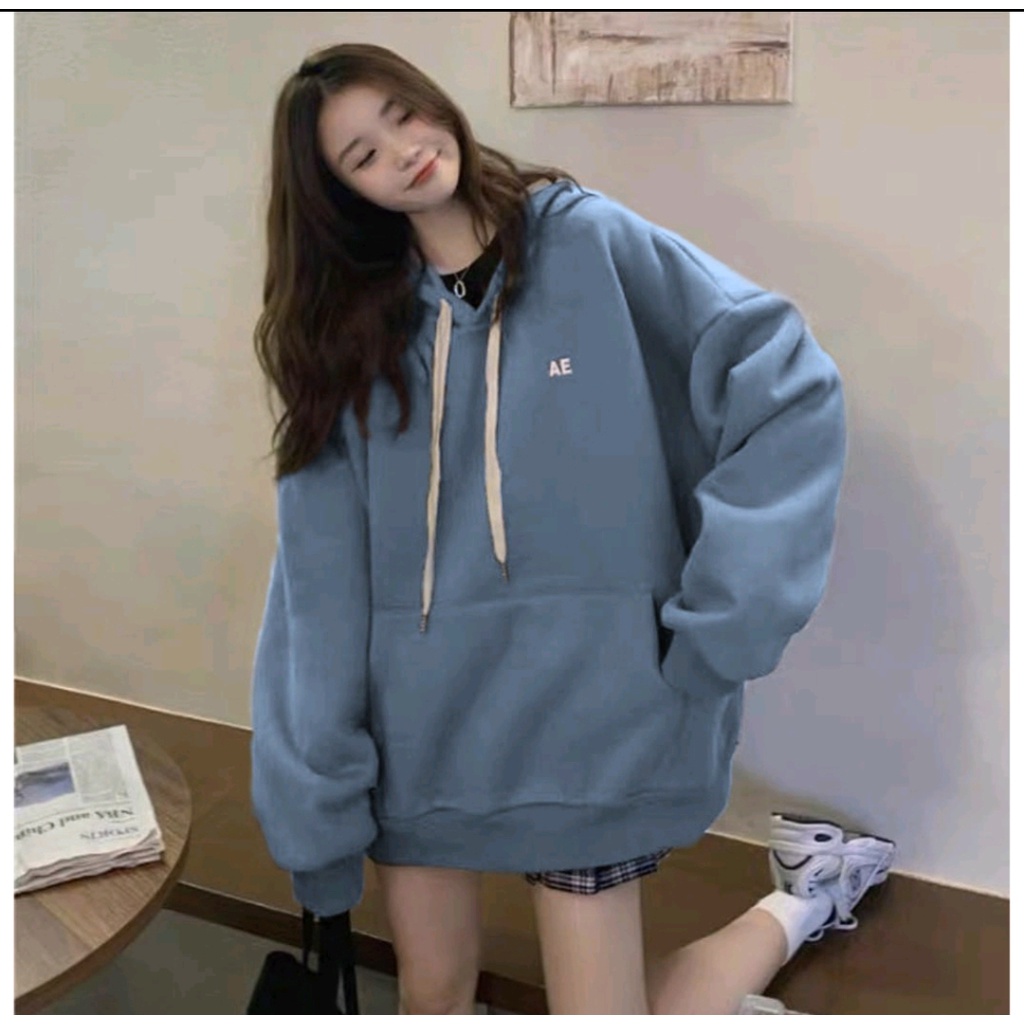 AE SWEATER HOODIE OVERSIZE WANITA