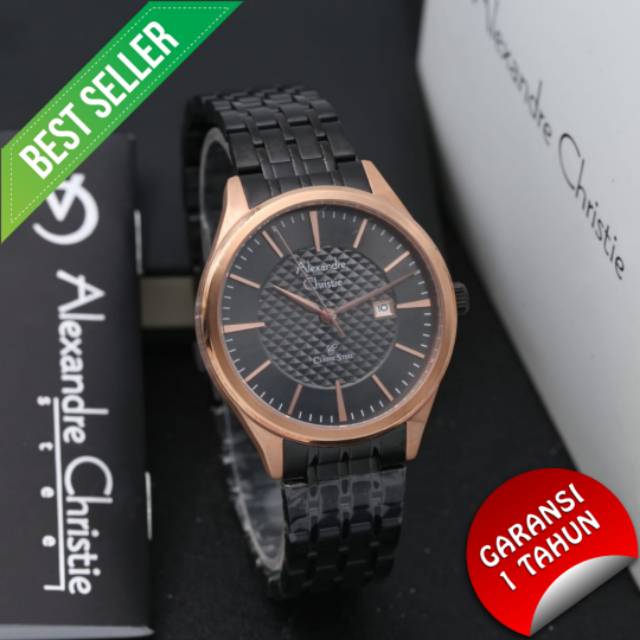 Jam tangan pria analog formal ac 8453 original