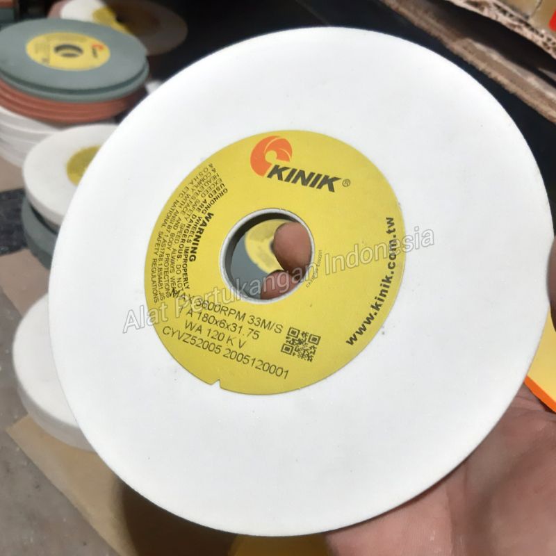 KINIK Batu Gerinda Duduk Asah Pisau dll 7 inch 180 x 6 x 31,75 mm Grinding Wheel Grit 120 Poles Batu