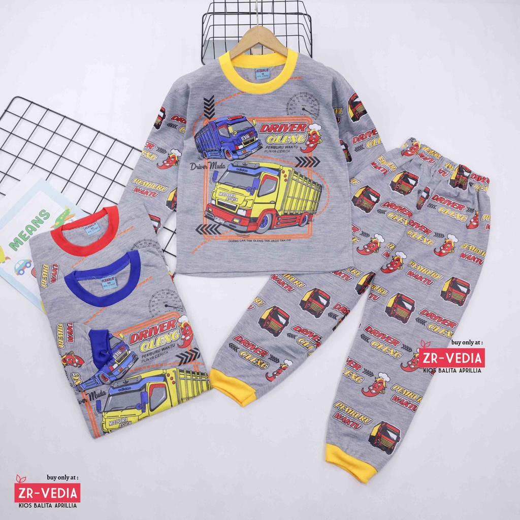 Setelan Marvell uk 5-6 Tahun / Bahan Kaos Anak Celana Panjang Baju Laki Cowok Baju Tidur Piyama Kaos