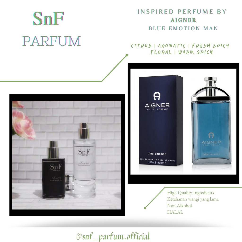 SnF PARFUM - Inspired Perfume By AIGNER BLUE EMOTION MAN - For MEN