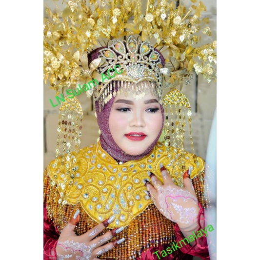 Teratai adat Pengantin bahan Crystal Akrilik BAHAN IMPOR Elegan original Ceko aksesoris wanita fashion anggun aksesoris kebaya dan gaun tampilan mewah hiasan manik manik yang kekinian payet jepang bride untuk gaun wedding pengantin fashion