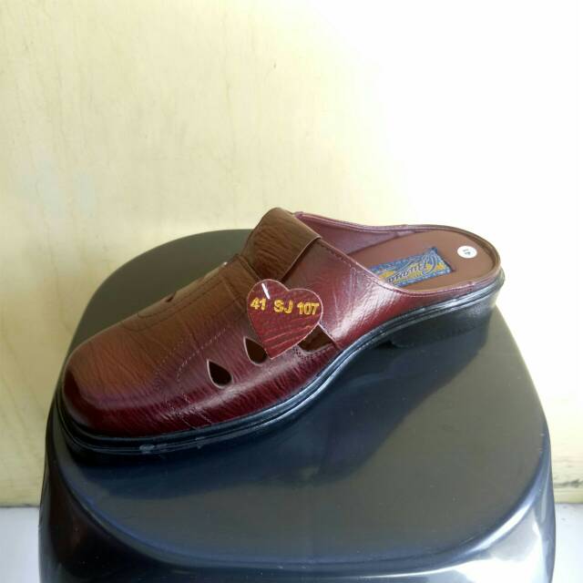 Mandiens - SJ107 Selop Kulit Original Buaya Export Quality - Sepatu Sandal Kulit - Sepatu Selop