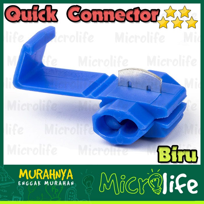 Konektor Kabel Jumper Terminal Quick Connector Biru Lipat