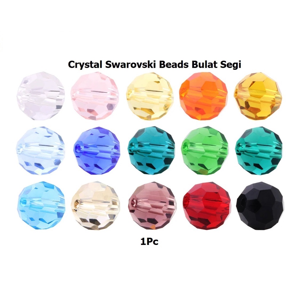 Crystal Swarovski Beads Bulat Segi 5000 8mm Harga/1Pc