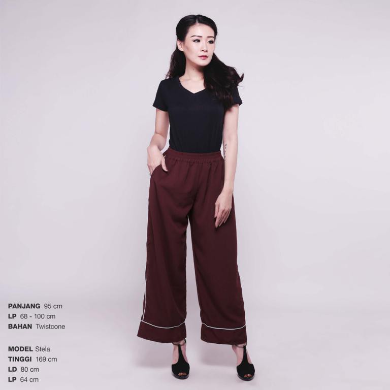 Bawahan Wanita - Stripe Walker Pants Celana Kulot