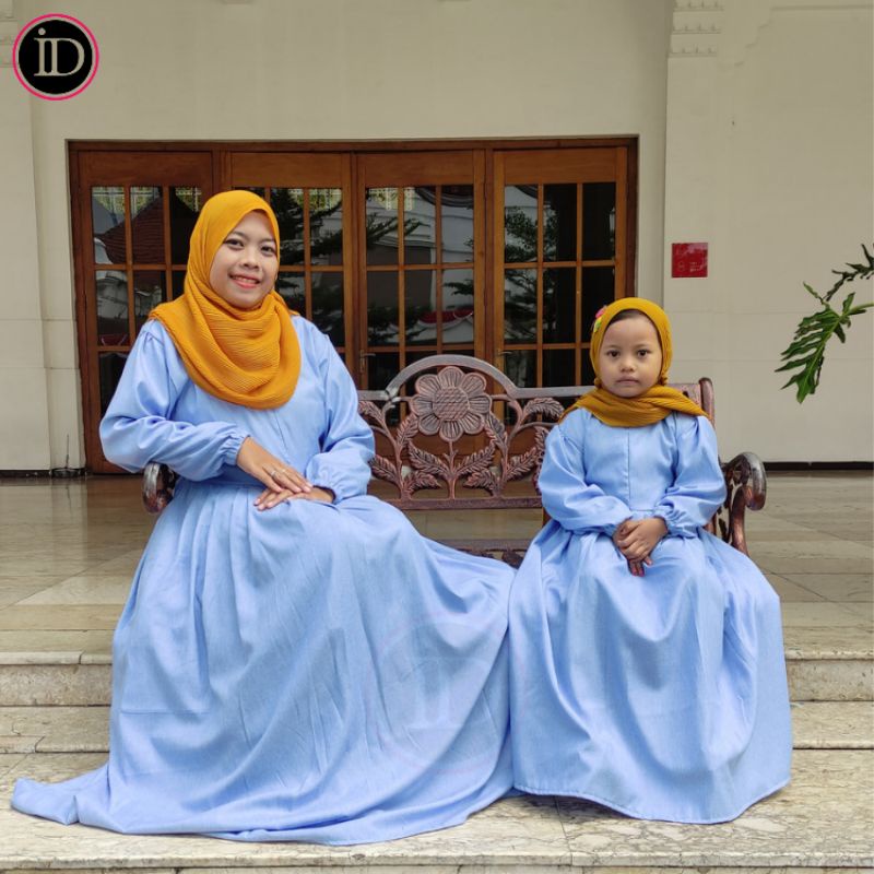 Gamis Ibu Katun Madina | Gamis Couple Ibu Anak | Gamis Busui | Gamis Katun Jumbo