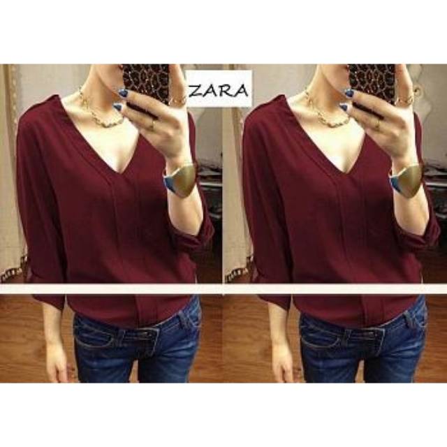 Atasan Zara Maroon #SM
