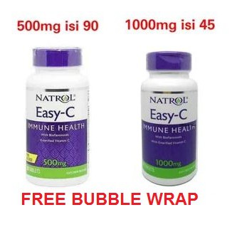 NATROL EASY-C 1000mg isi 45 / 500mg isi 90 Time Release Vitamin Easy C - BPOM - Aman Untuk Lambung