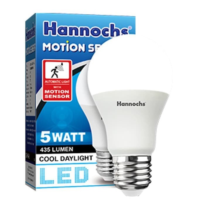 BOHLAM LAMPU HANNOCHS SENSOR GERAK / MOTION SENSOR 5 WATT LED BULB