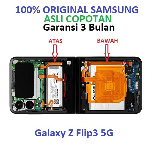 Battery Baterai SAMSUNG Galaxy Z Flip3 5G Original Asli Copotan