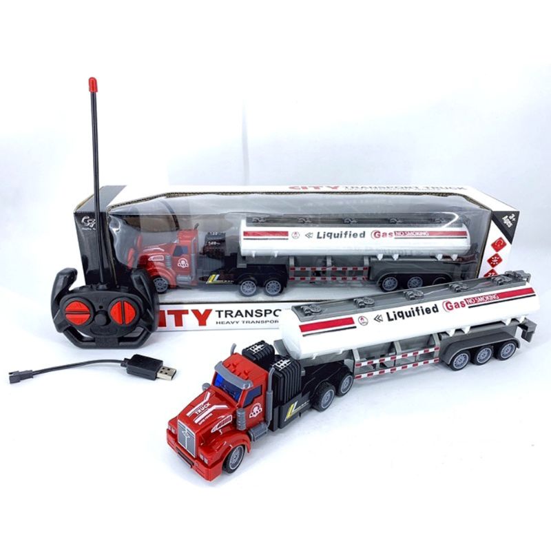 RC Truk Tangki Minyak Air BBM Remote Control Batre Cas Edukasi - Mainan Mobil Remot Kontrol Baterai 