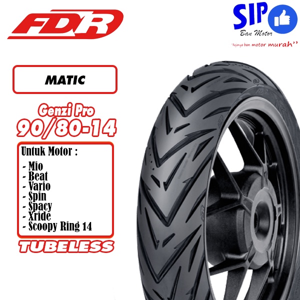 Ban motor matic FDR Genzi Pro 90 80 14 Tubeless