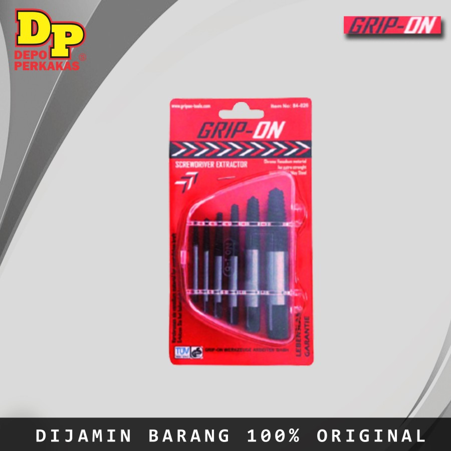 GRIP-ON Tap Balik Set 6 pcs - Screw Extractor Pembuka Baut 84-020