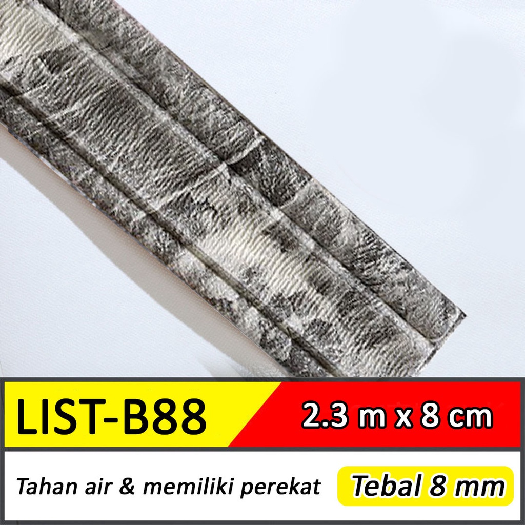 Paus Biru - Wall Border List / Wallborder Foam 3D / List dinding 3D 2.3 M-LIST B88