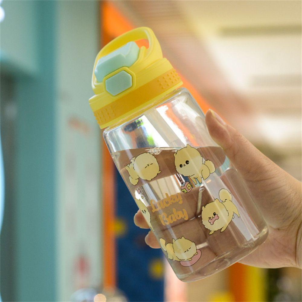 Suyo Botol Minum Portable Bahan Plastik Motif Kartun Dengan Sedotan Untuk Anak Tk