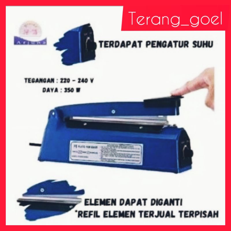 Mesin Press Plastik 30 CM / Alat Las Plastik / MYVO  MIS 300 Impulse Hand Sealer