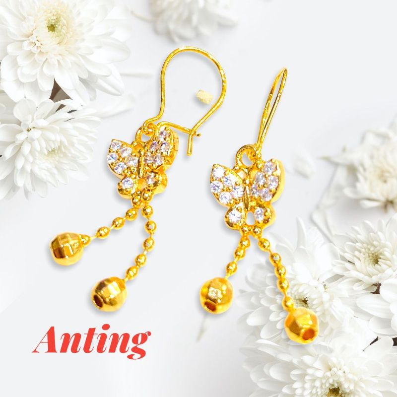 anting jurai wanita //perhiasan lapis emas //anting