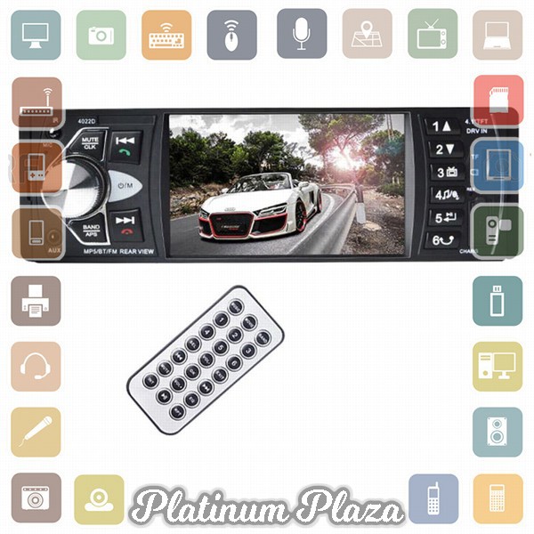 Kklusb Tape Audio Mobil Bluetooth MP5 Media Player Parkir Monitor LCD 4.1 Inch - 4022`1T5UAQ-- Black