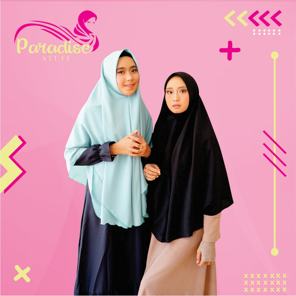 Jilbab Segiempat Instan Oval 150x150 Khimar Jumbo - Fashion Muslim