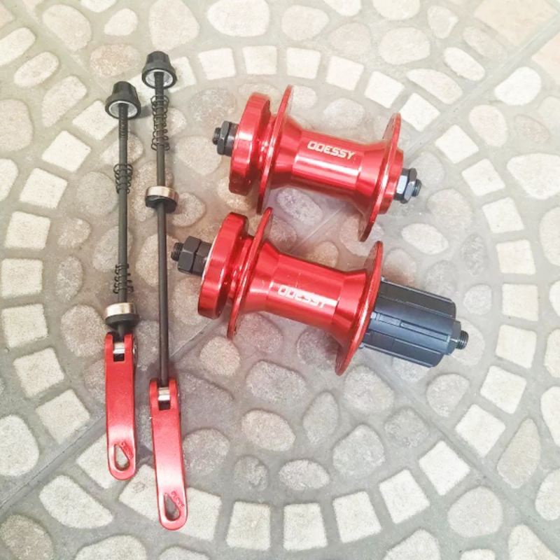 AS RODA SEPEDA MTB SEPEDA LIPAT BEARING 36H HUB FREEHUB ODESSY MERAH