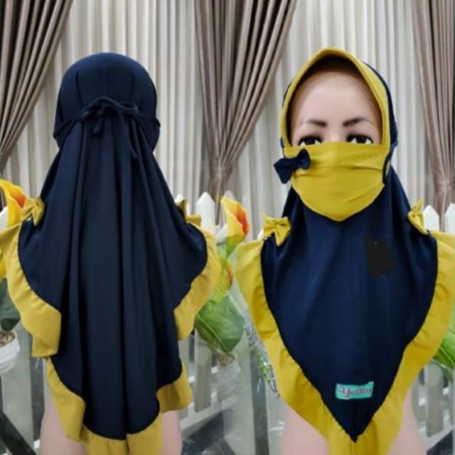 ORI YULIAN JILBAB ANAK MASKER / NIQOB HIJAB KIDS ANAK ANTI CORONA PREMIUM ORIGINAL YULIAN KERUDUNG A
