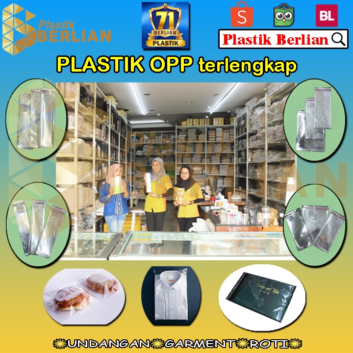 

7,5 x 30 cm Plastik OPP TEBAL (100 lbr) (lem/seal)