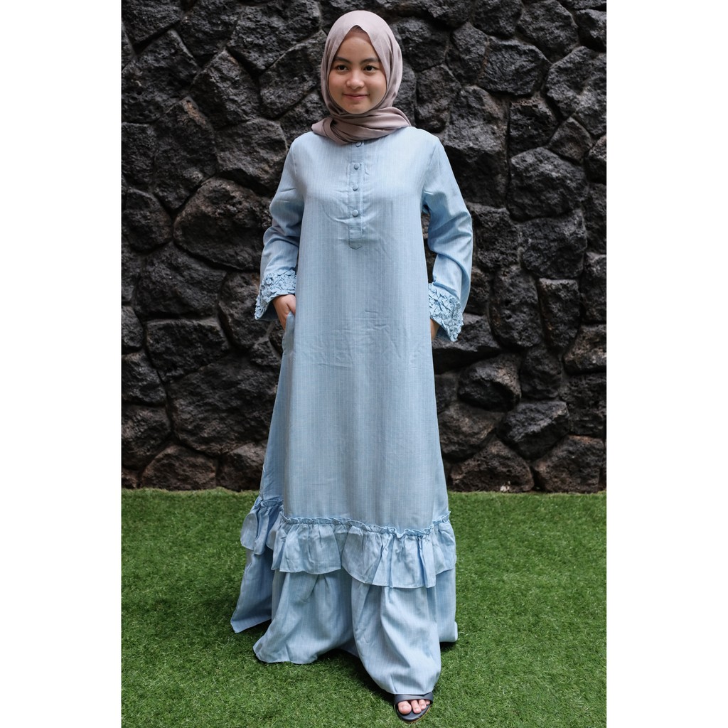 [GRATIS ONGKIR] GAMIS LINEN SALUR REMPEL PREMIUM BY ADZHANI