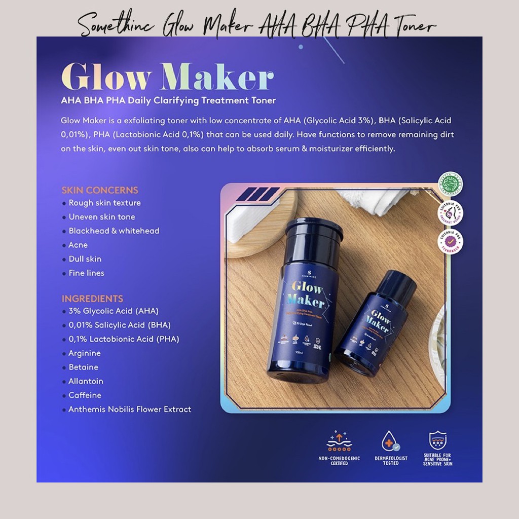 Somethinc Glow Maker AHA BHA PHA Clarifying Treatment Toner