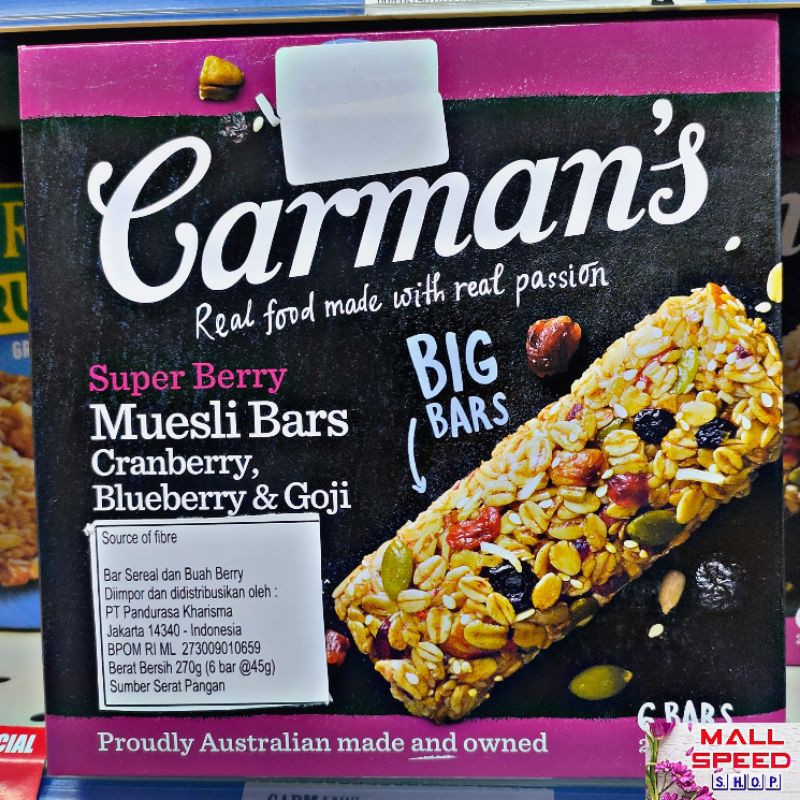 

carmans super blueberry & goji 270 gr