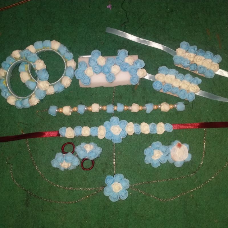 Perhiasan Radha Holi||Murah Diy buatan sendiri||Bahan Bunga Spons||Paling murah