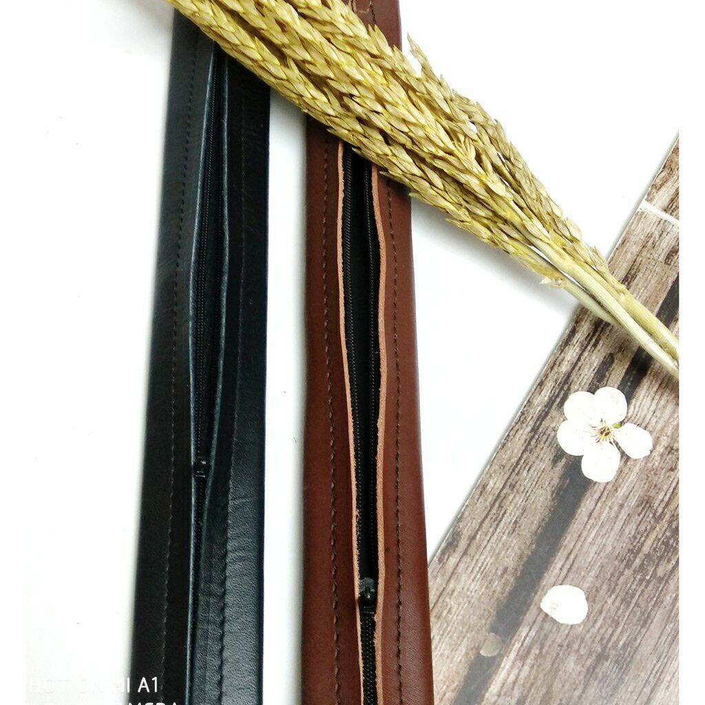 Ikat pinggang pria Gesper Belt resleting Sabuk kulit sapi asli panjang jumbo isim jimat MUrah 130 cm