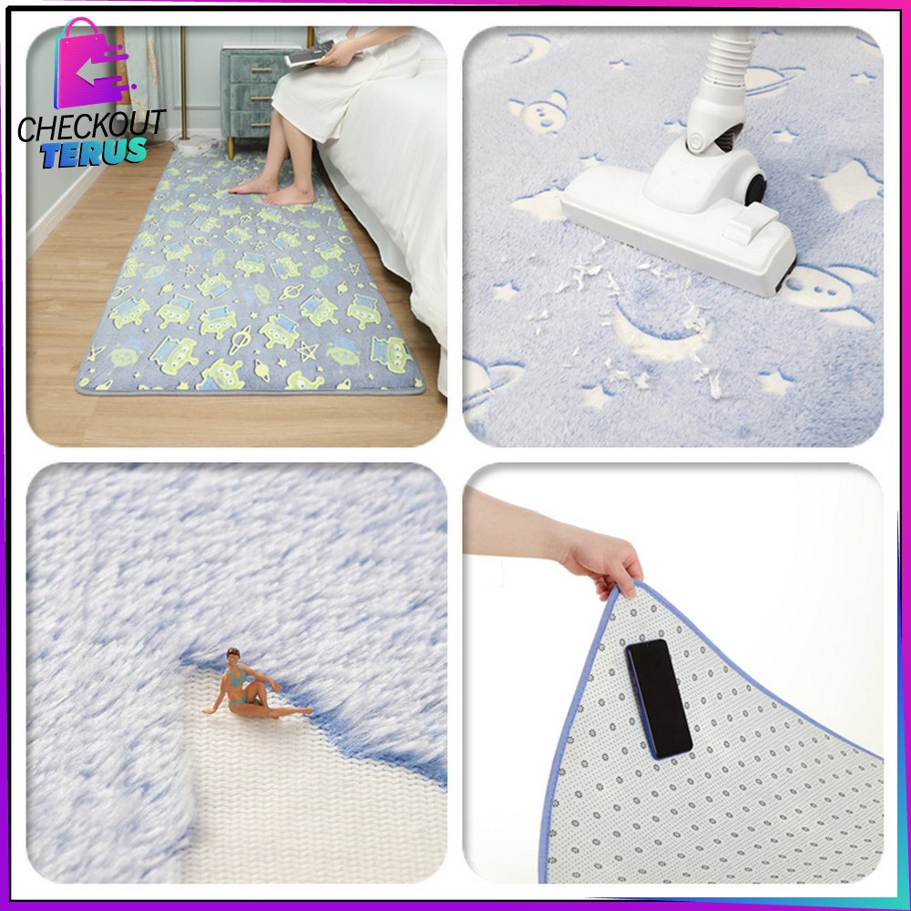 CT C364 Karpet Bulu Lantai (80x120cm) Lembut Karpet Karakter Nyaman Alas Lantai Kamar Tidur Dekorasi Ruangan Elegant Floor Mat Carpet Alas Yoga