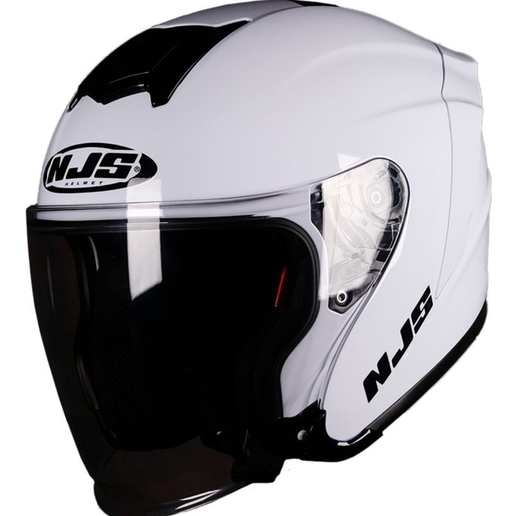 NJS KAIROZ - WHITE / GREY GLOSSY / GREY DOFF / BLACK GLOSSY / BLACK DOFF / PINK / EASY GREEN / ORANGE - HELM HALF FACE-7