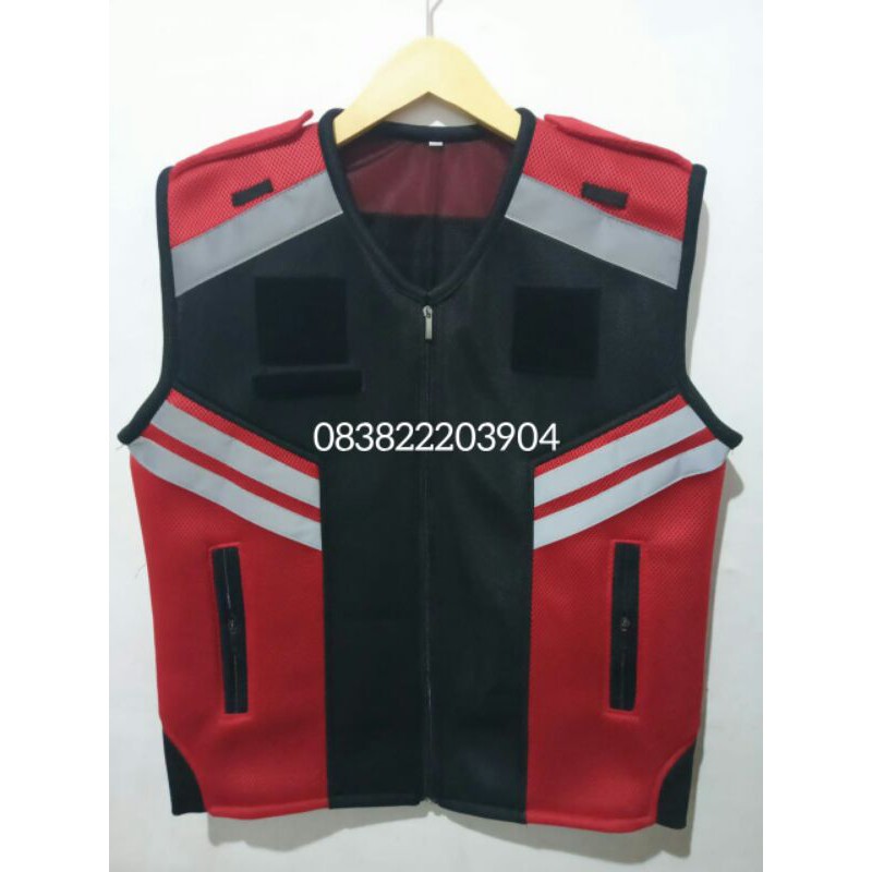 Rompi polos tanpa logo ( merah maroon)