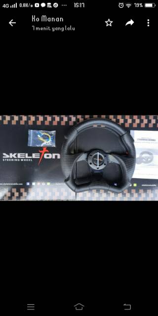 STEERING WHEEL RACING UNIVERSAL 13 Inch SKT SW8913 – Black