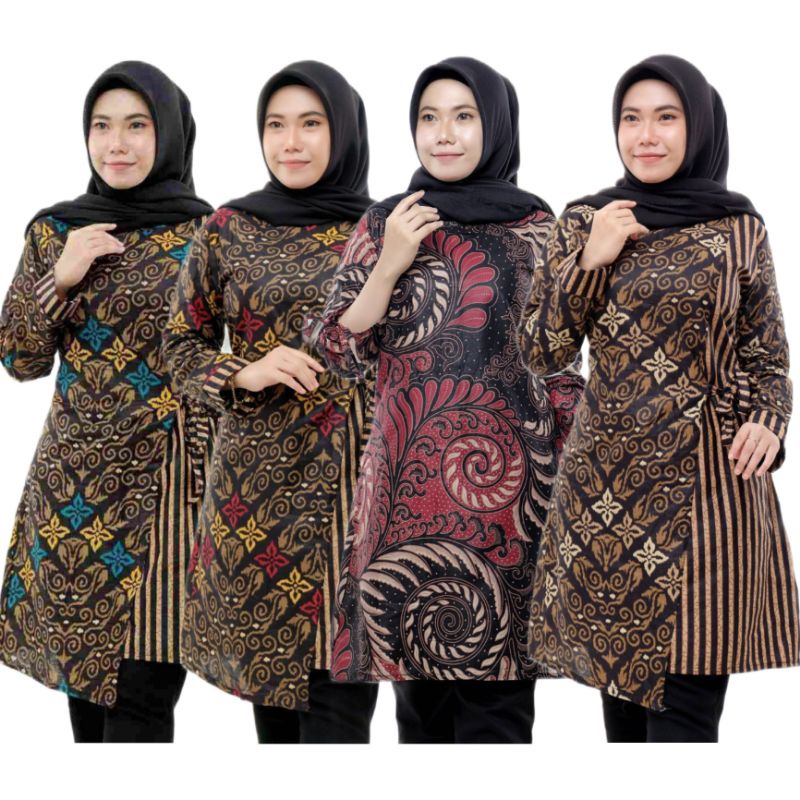 BATIK TUNIK WANITA ASJ SA HRB026 KENONGO PEKALONGAN M L XL XXL XXL