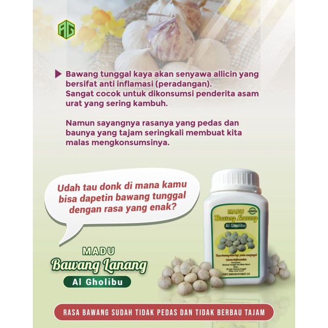 

Madu Bawang lanang tunggal Al Gholibu (400gr)