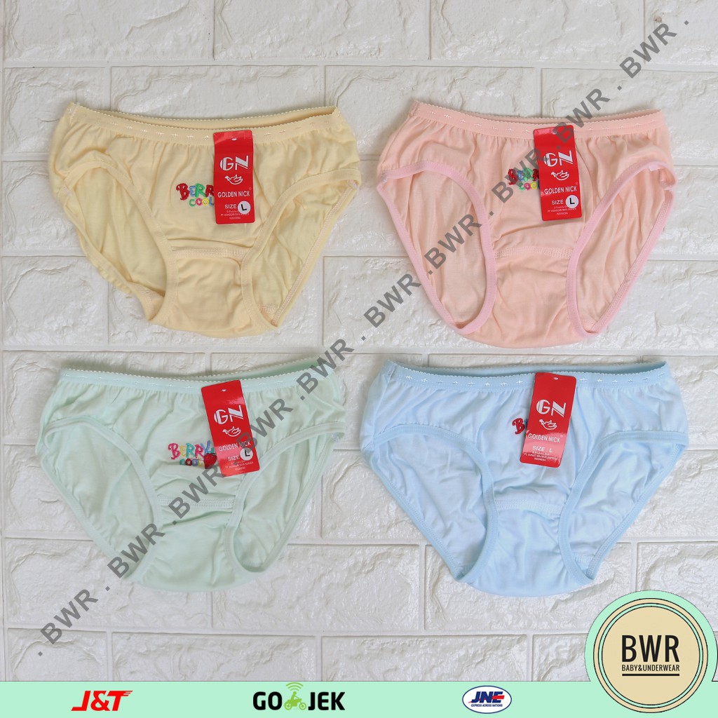 [ 3 Pc ] CD GOLDEN NICK 1189 ANAK WARNA MUDA [ V UA2 - WA2 ] Celana Dalam CD Anak Perempuan- Bwr