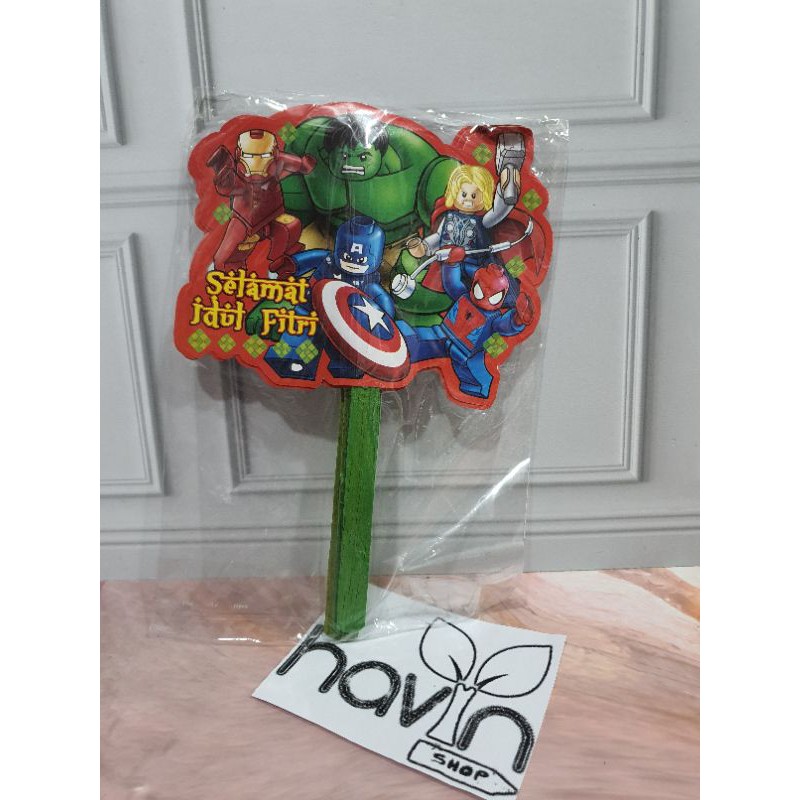 AMPLOP LEBARAN model KIPAS ukuran (8.5cm X 16.5cm)/ANGPAO IDUL FITRI KIPAS-Avengers