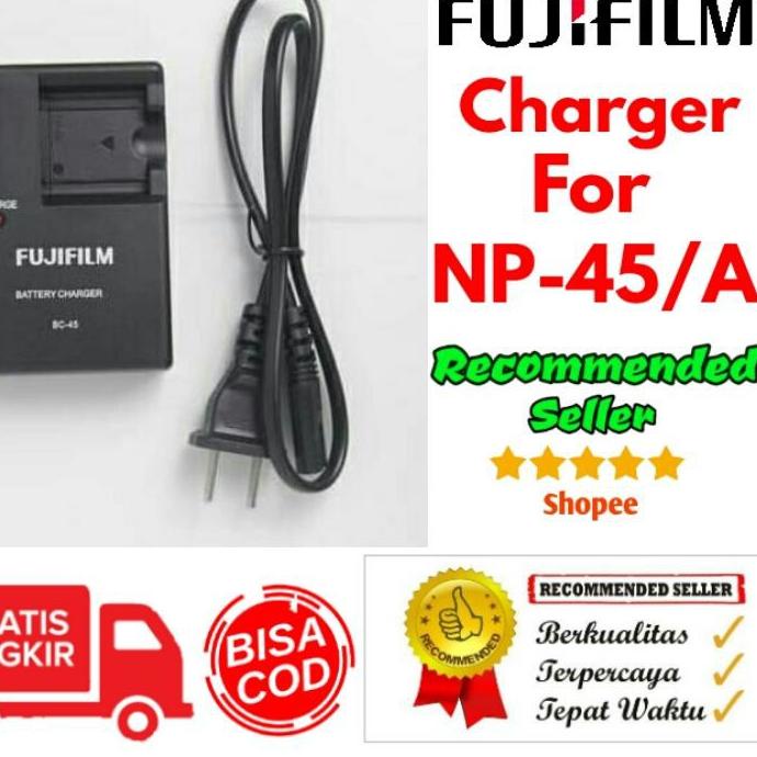 ☛ charger kamera fujifilm bc-45 carger fuji finepix cas instax mini 90 share sp 2 np-45a 45s jv500 j