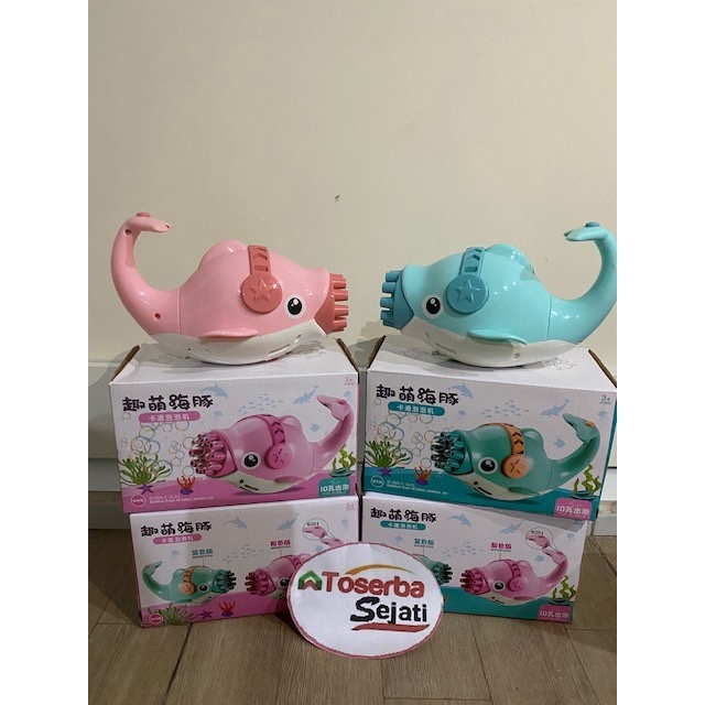 Mainan Bubble Gatling Gun Dolphin Machine Electric Gelembung Camera