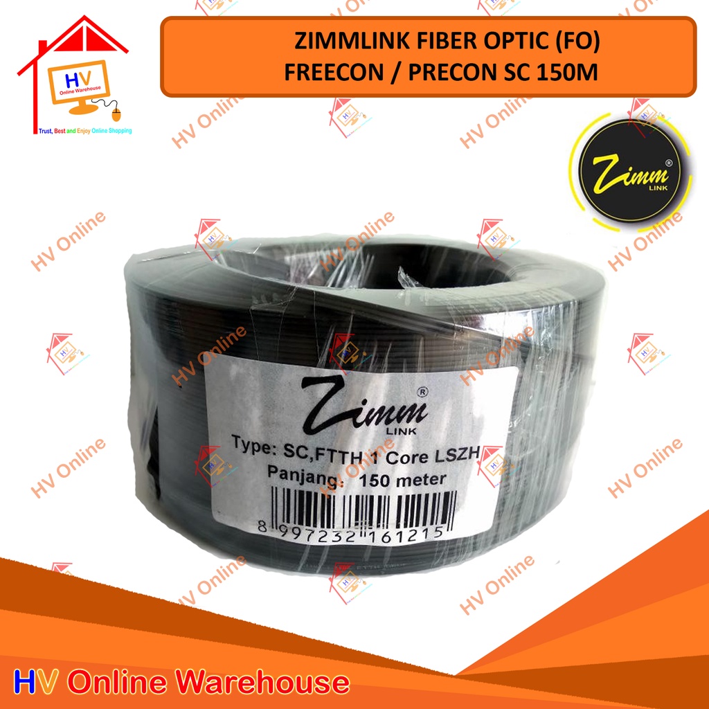 ZIMMLINK Kabel FO SC Freecone 150 Meter Fiber Optik Precon